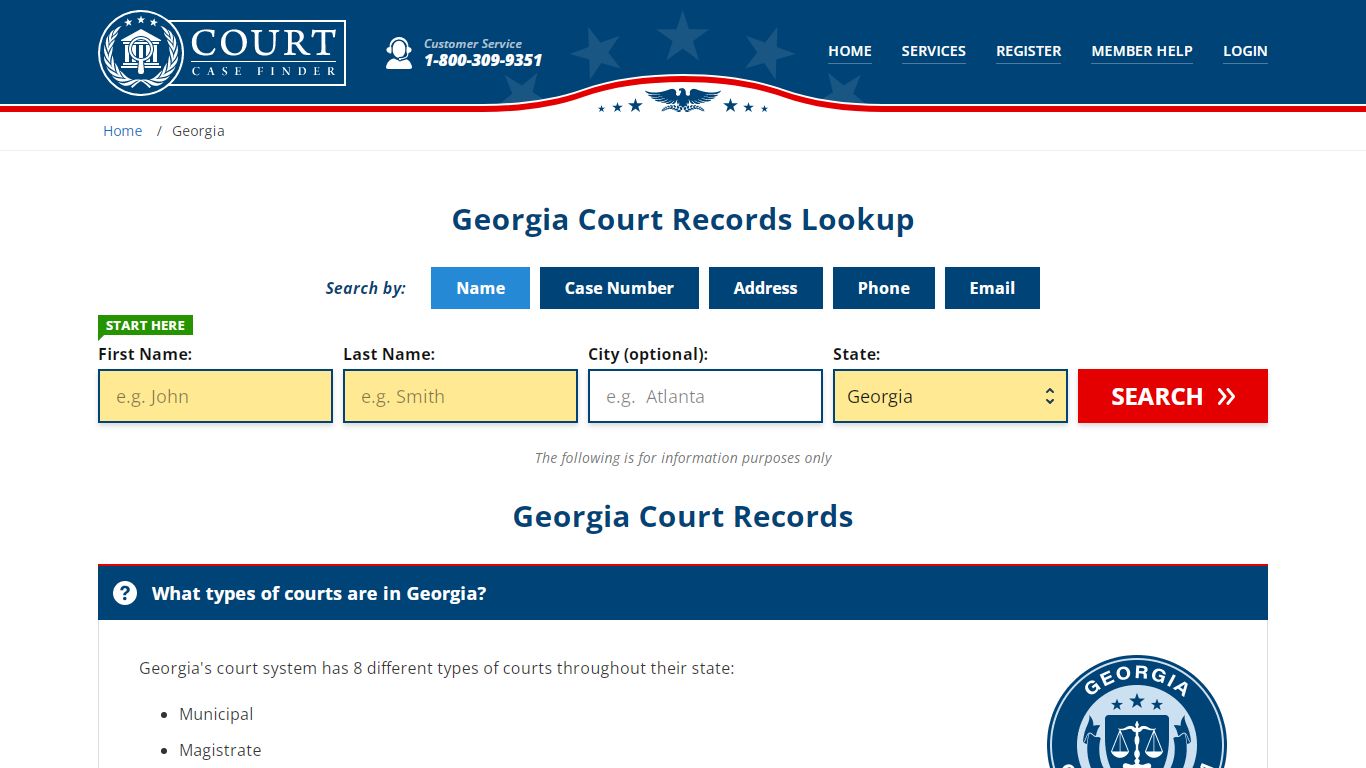 Georgia Court Records Lookup - GA Court Case Search